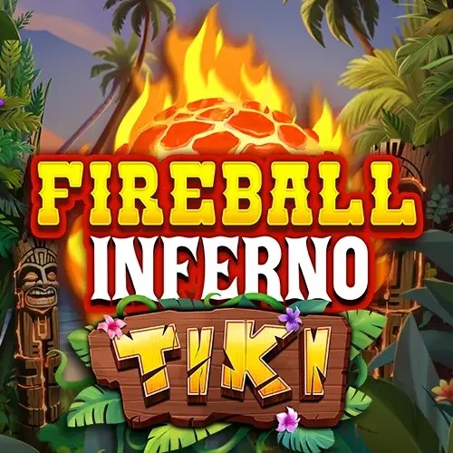 Official Slots logo: Fireball Inferno Tiki by NetEnt at Level up Casino