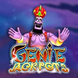 Genie Jackpots online game logo by Blueprint Gaming on levelsupcasino.org