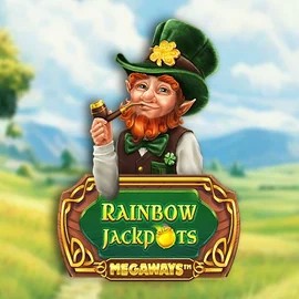 Rainbow Jackpots Megaways slot logo by Red Tiger Gaming at Level up Casino