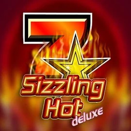 Sizzling Hot Deluxe online game logo by Novomatic on levelsupcasino.org