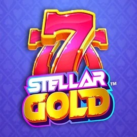Stellar Gold online game logo by Snowborn Games on levelsupcasino.org