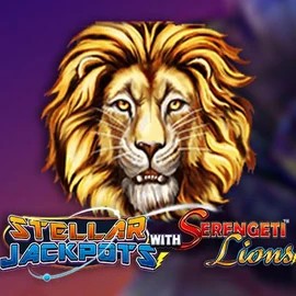 Stellar Jackpots with Serengeti Lions logo – Jackpots by Lightning Box Game at Level up Casino