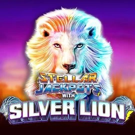 Stellar Jackpots with Silver Lion logo by Lightning Box Game Level up Casino